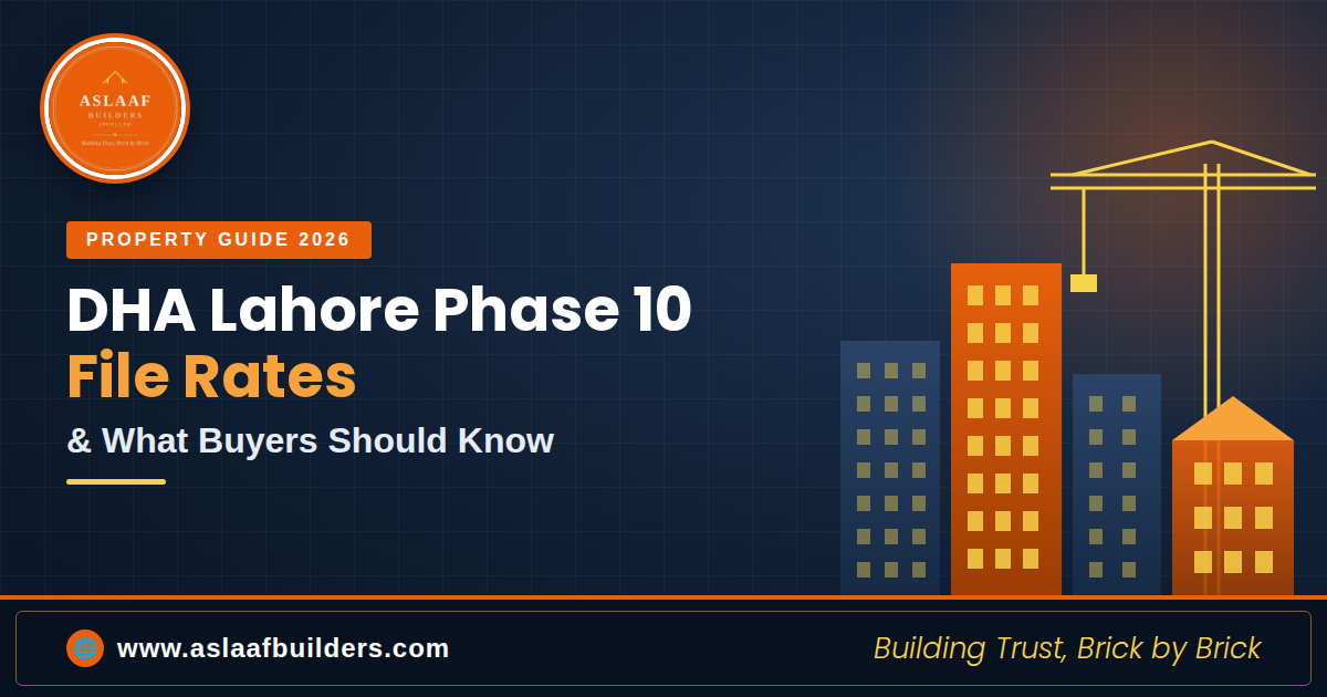 DHA Lahore Phase 10 File Rates and What Buyers Should Know