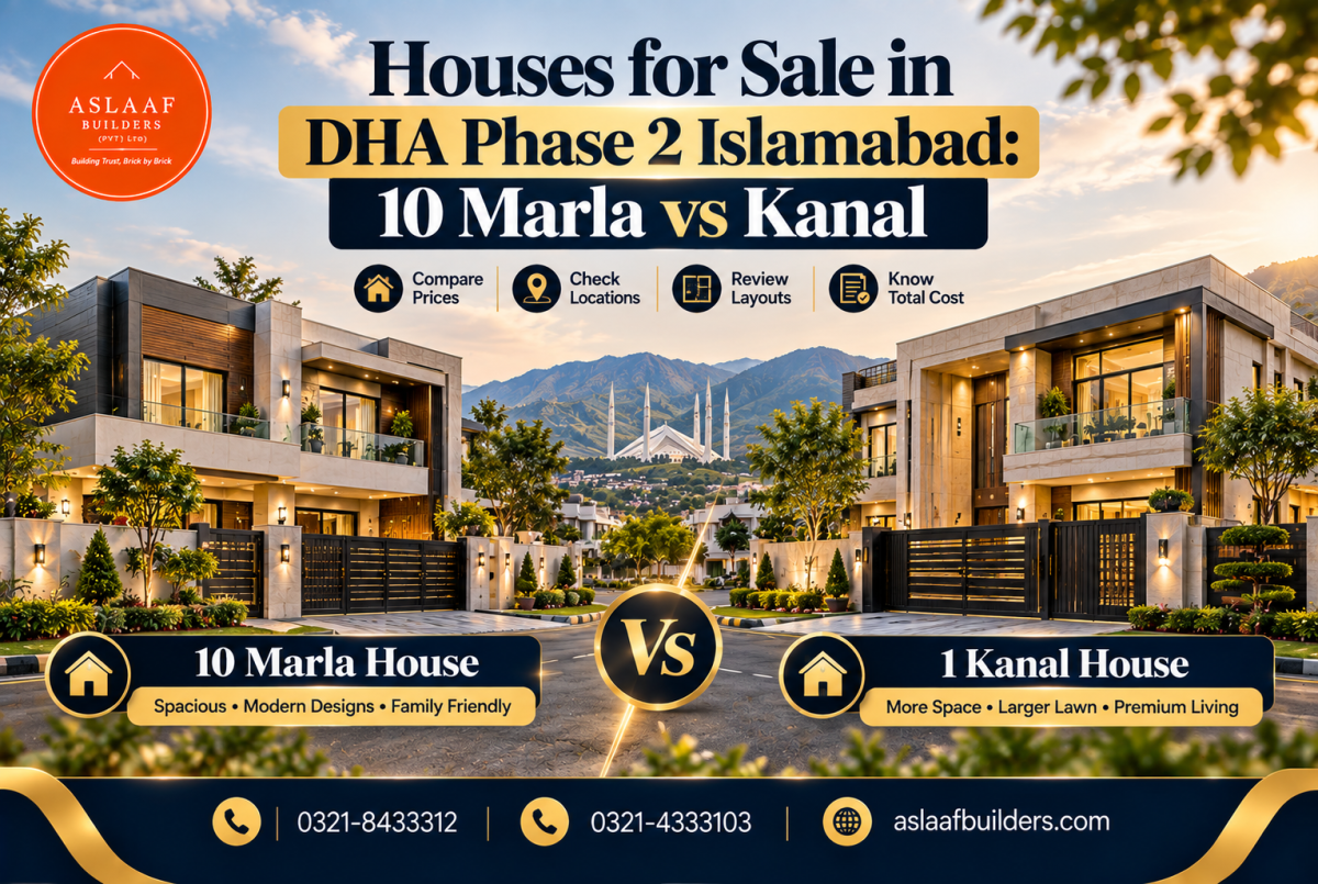 Houses for Sale in DHA Phase 2 Islamabad: 10 Marla vs 1 Kanal