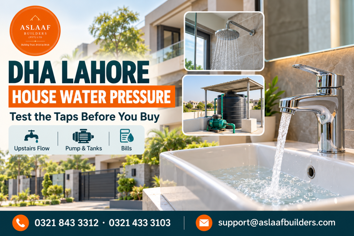 Buying a DHA Lahore House? Test the Water Pressure at the Taps