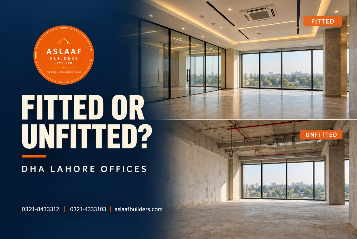 Fitted vs Unfitted Office for Rent in DHA Lahore