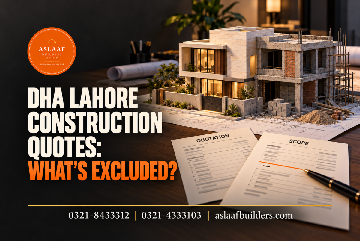 DHA Lahore Construction Quotations: What Is Excluded?