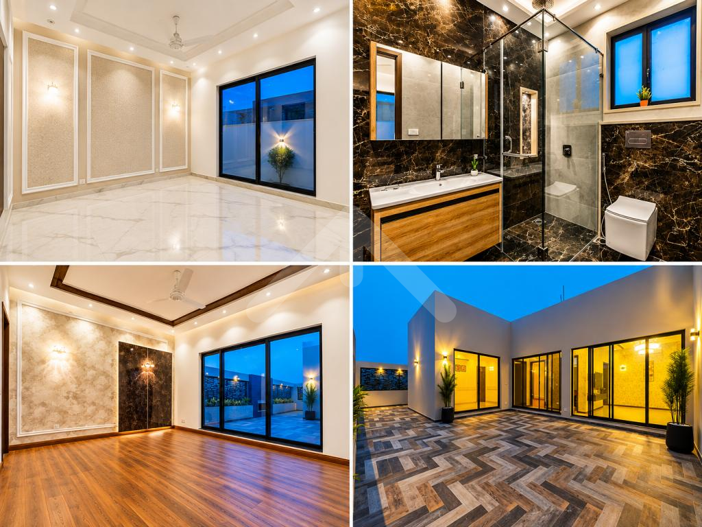 1 Kanal Top Quality Build Luxurious Beautiful Modern Design Villa For Rent In DHA Lahore Phase 7 Prime Location